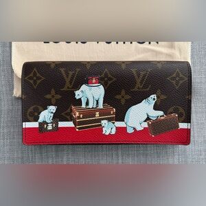 Louis Vuitton Holiday 2017 Polar Bear Sarah Wallet